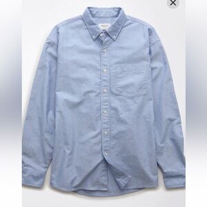 American eagle light blue 100% cotton button down